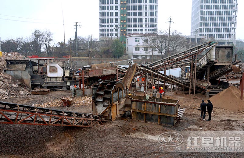 建筑垃圾處理廠現場